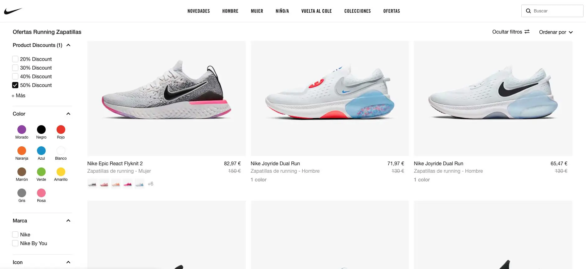 Promoción especial zapatillas Nike. Hasta 50% de descuento - Correr una  Maratón - Review de Garmin, Polar, Suunto, Fitbit